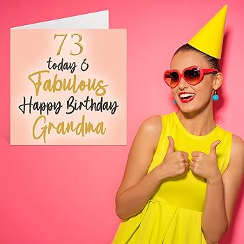 Amazon | Stuff4 素晴らしい73歳の誕生日カード おばあちゃん用