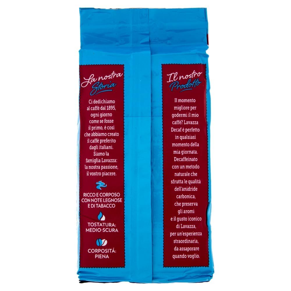 10x LAVAZZA DEK Intenso Entkoffeiniert Kaffee 250g gemahlen Italienisch Espresso