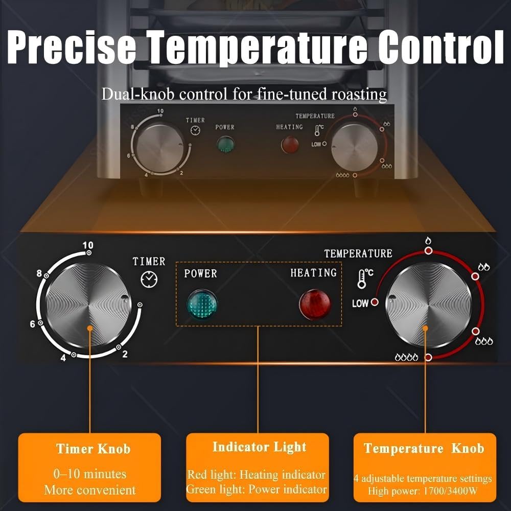 Parrilla eléctrica sin humo infrarroja for carne de 1700W