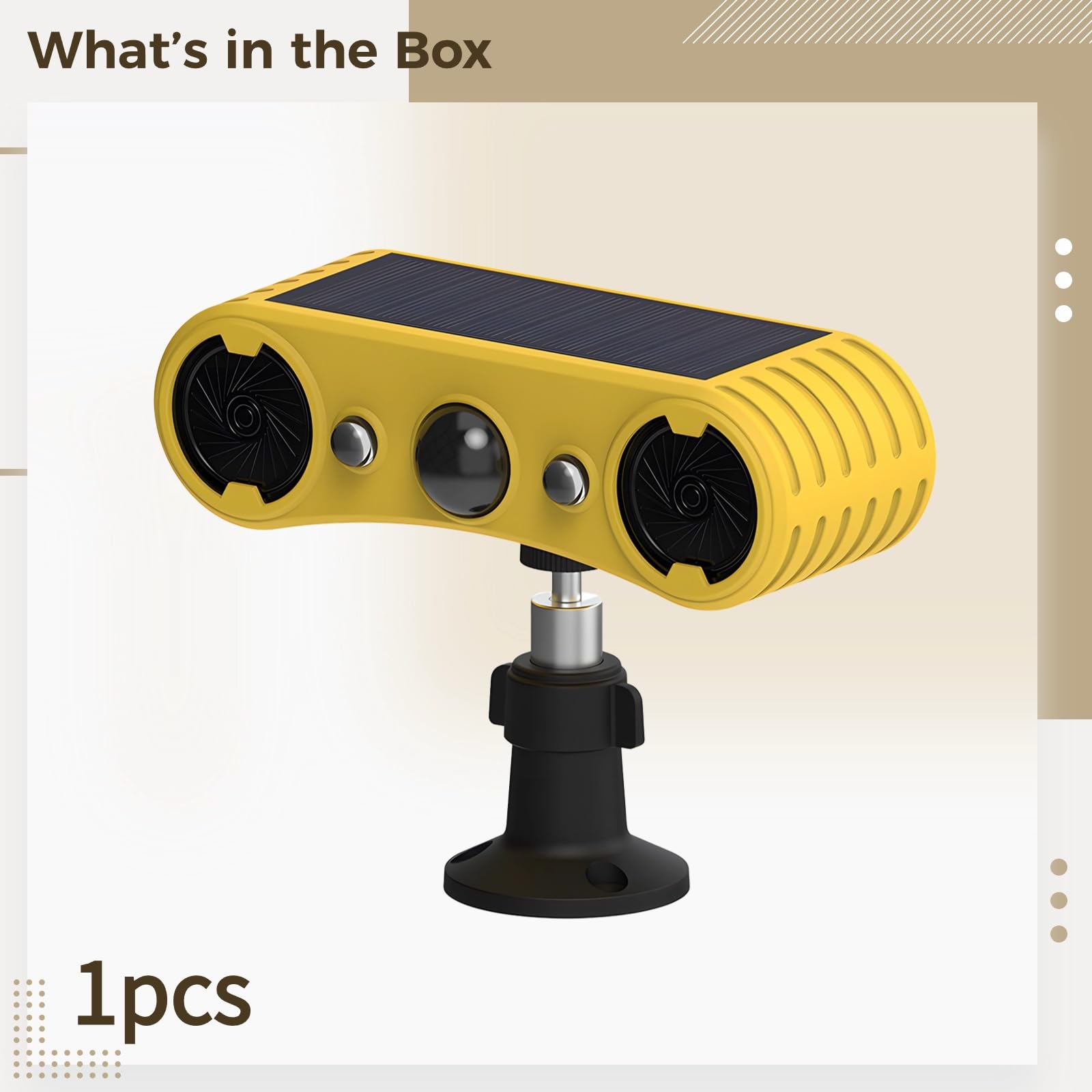 Alarma solar con sensor de movimiento, alarma impermeable para exteriores con 13 alertas de sonido, luces LED rojas y azules duales, detección de movimiento 24/7, instalación inalámbrica, ideal para