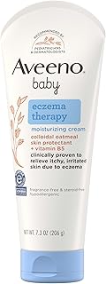 Aveeno Baby Eczema Therapy Moisturizing Cream, Natural Colloidal Oatmeal & Vitamin B5, Baby Eczema Cream for Dry, Itchy, Irritated Skin Due to Eczema, Paraben- & Steroid-Free, 7.3 oz
