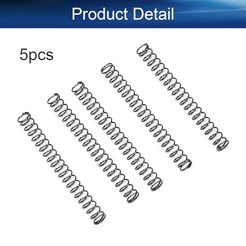 Miniatura 144 de Bettomshin 20 muelles comprimidos, 0.01 pulgadas de diámetro de alambre x 0.12 pulgadas de diámetro x 0.59 pulgadas de longitud libre, construcción