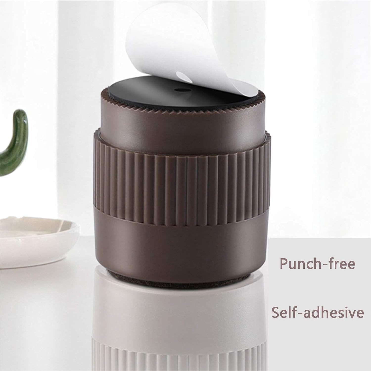 Heavy Duty Lift Furniture Risers,Adjustable Bed Risers Leg,Self-Adhesive,Adds Height to Sofas Cabinets Table Chair,Supports 1100 lbs/500 kg,60mm Diameter,Set of 4,Round,ABS Materia