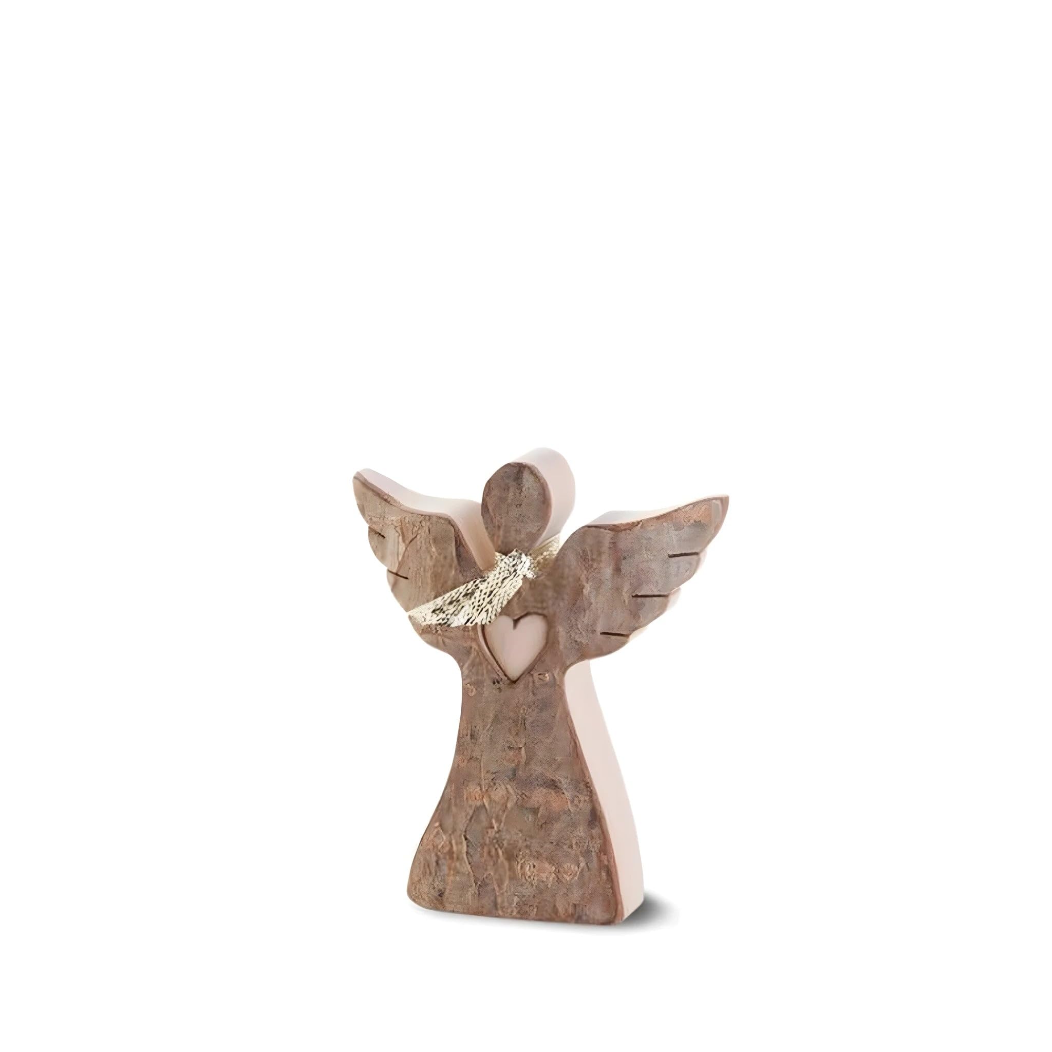 Dolfi Guardian Angel with Heart 6.5 cm 6.5 cm | Natural Wood in Val Gardena | Nativity Figure