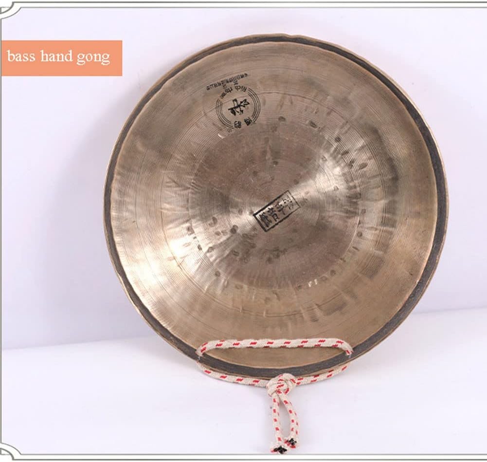 Brass gong gong Small Large gong Pure Handmade Round Hammer gong Instrument Chinese Traditional Percussion Instrument gong Suitable for homemini gong(Treble)