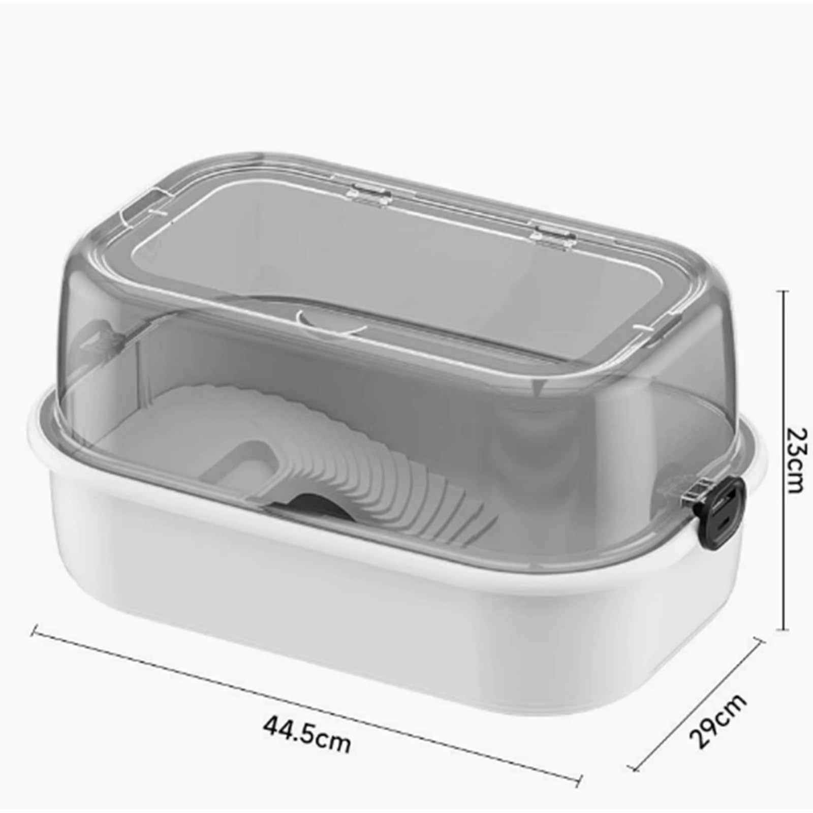 Hábitat del terrario Sun Terrace Turtle Villa Caja de alimentación Hábitat Perfecto for Sus Mascotas acuáticas Terrario del Acuario(Grey)