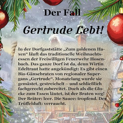 Stadtkrimis Exit Escape Stadtführung Samhain Verlag - WEIHNACHTSKRIMIDINNER - Gertrude Lebt! - 4-6 Personen Eine Stunde Spielzeit ab 12 Jahren