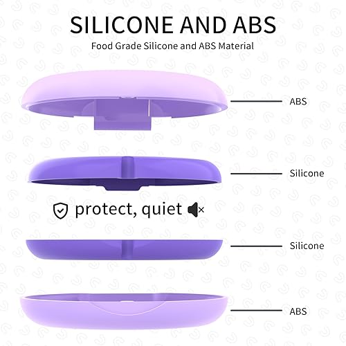 Miniatura 22 de Paquete de 2 fundas de retención compatibles con Invisalign, linda funda de alineador delgado de ortodoncia con herramienta de extracción y cepillo
