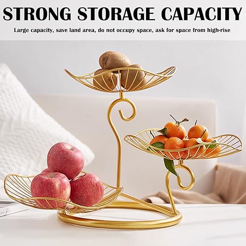 Miniatura 5 de DOERDO - Soporte para cesta de frutas de 3 niveles, soporte decorativo para cuencos de frutas, soporte de mesa para encimera de verduras, pan y
