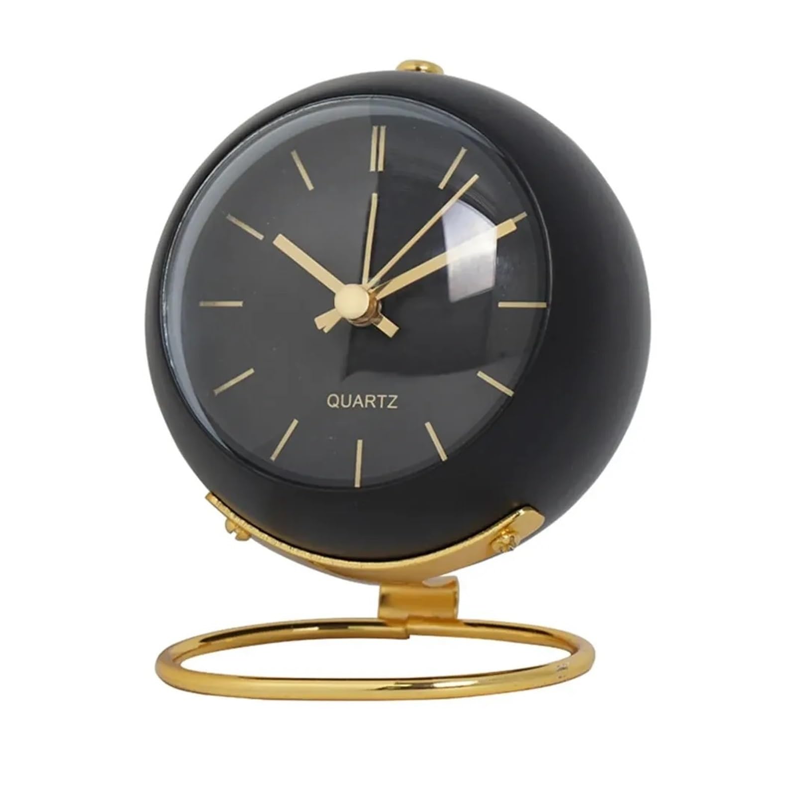 HVSYVVSRL Nordic Creative Electronic Desk Clock, Minimalist Children's Alarm, Desktop Bedside Student Silent Luminous Pointer Quiet Operation(Black)