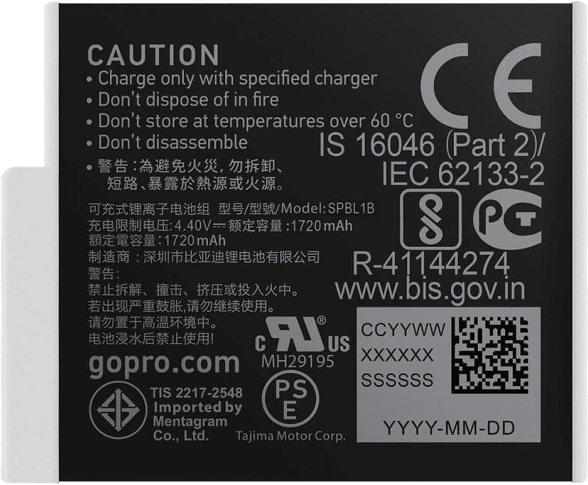 GoPro 2x Dual Battery Chargers + 5 Enduro Batteries (HERO12 Black/HERO11 Black/HERO10 Black/HERO9 Black) - Official GoPro Accessory + 50x ProOPTIC Lens Cleaning Sheets