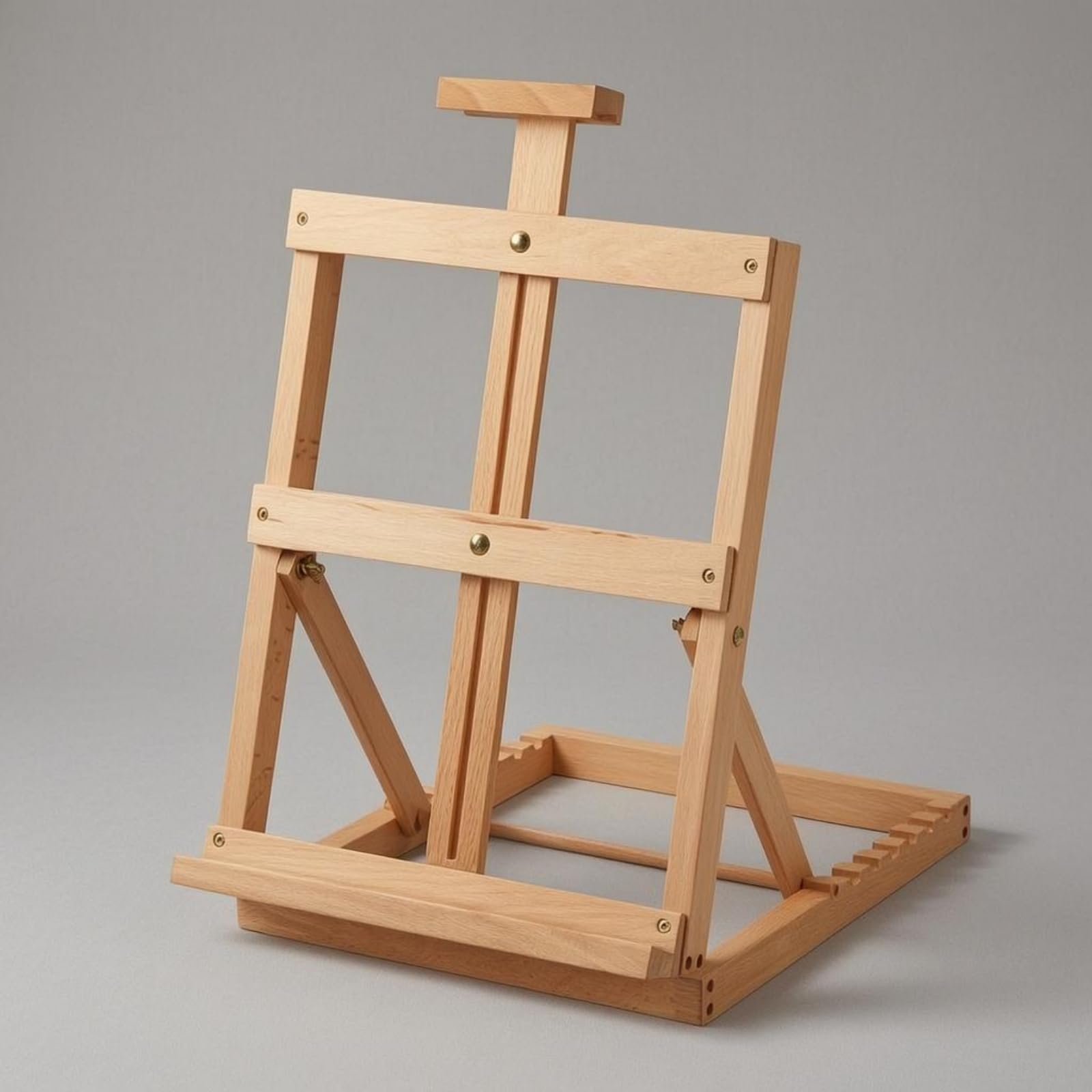 Caballete de Escritorio Caballete Plegable Soporte de Dibujo Atril de Mesa Caballete para Pintar de Resistente con Marco, Caballete De Mesa Plegable W07B, Altura Ajustable De 34-48CM, 38x38CM