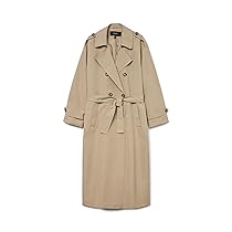 VERO MODA Trench da donna Vmchloe Long, Visone argenteo, XL