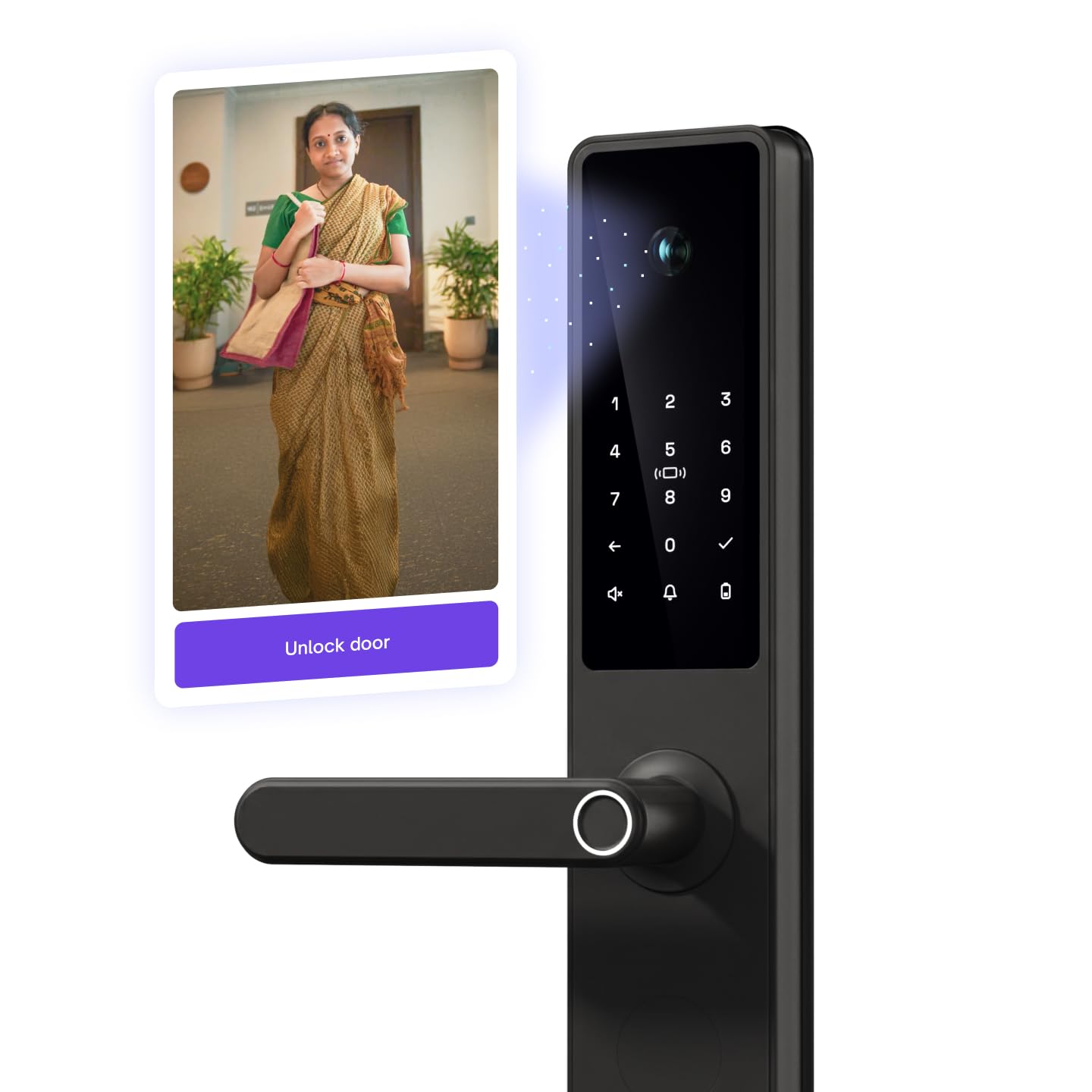 Native by Urban Company Lock Pro Smart Door Lock with in-Built HD