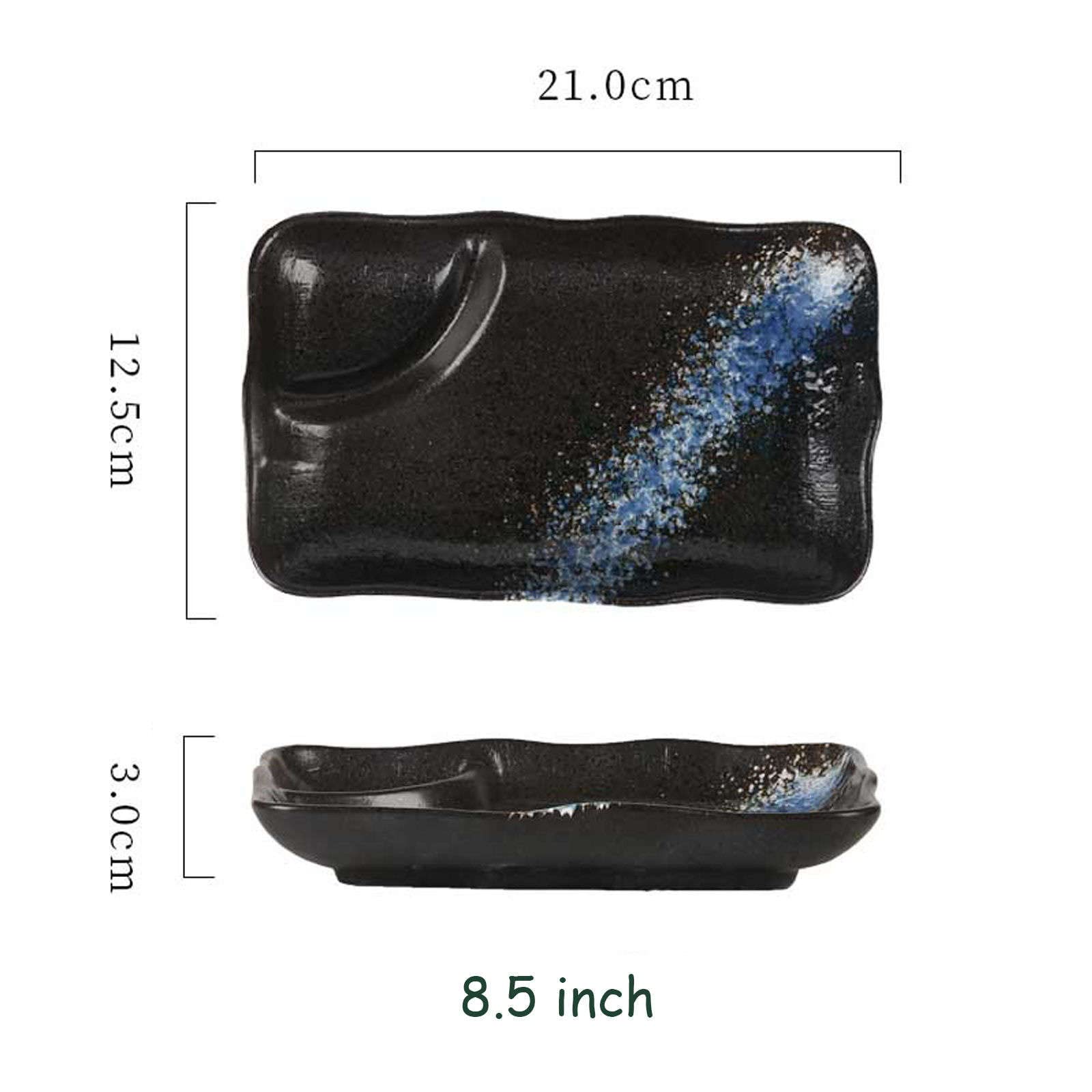 Ramen-Schüssel-Set, Obstschale, Ramen-Schüssel, große Servierschüsseln, japanisches Porzellan-Servierset für Pommes und Dips, 2er-Set Keramik-Servierschüsseln, geteilter Servierteller für Snacks – 10,