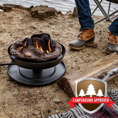 Camco 13.25 Inch Big Red Campfire Compact Outdoor Portable Tabletop Propane Heater Fire Pit Bowl for Camping, Tailgating, and Patios, Red - Image 2