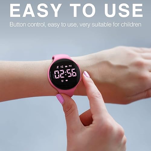 Miniatura 3 de Reloj de seguimiento de actividad física sin Bluetooth, reloj podómetro digital, con conteo de pasos, distancia, calorías, cronómetro, despertador,