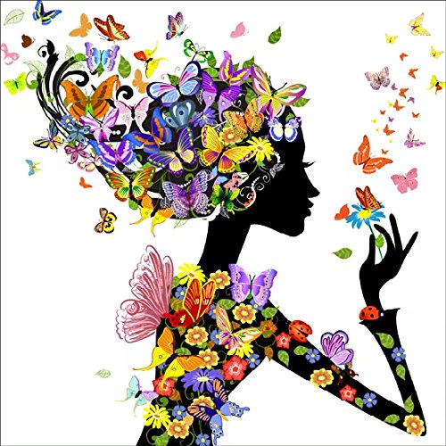 ESOOR 5D DIY Diamond Painting, Cross Stitch DIY Diamond Kits de peinture Arts Abstract Lady 12X12 pouces