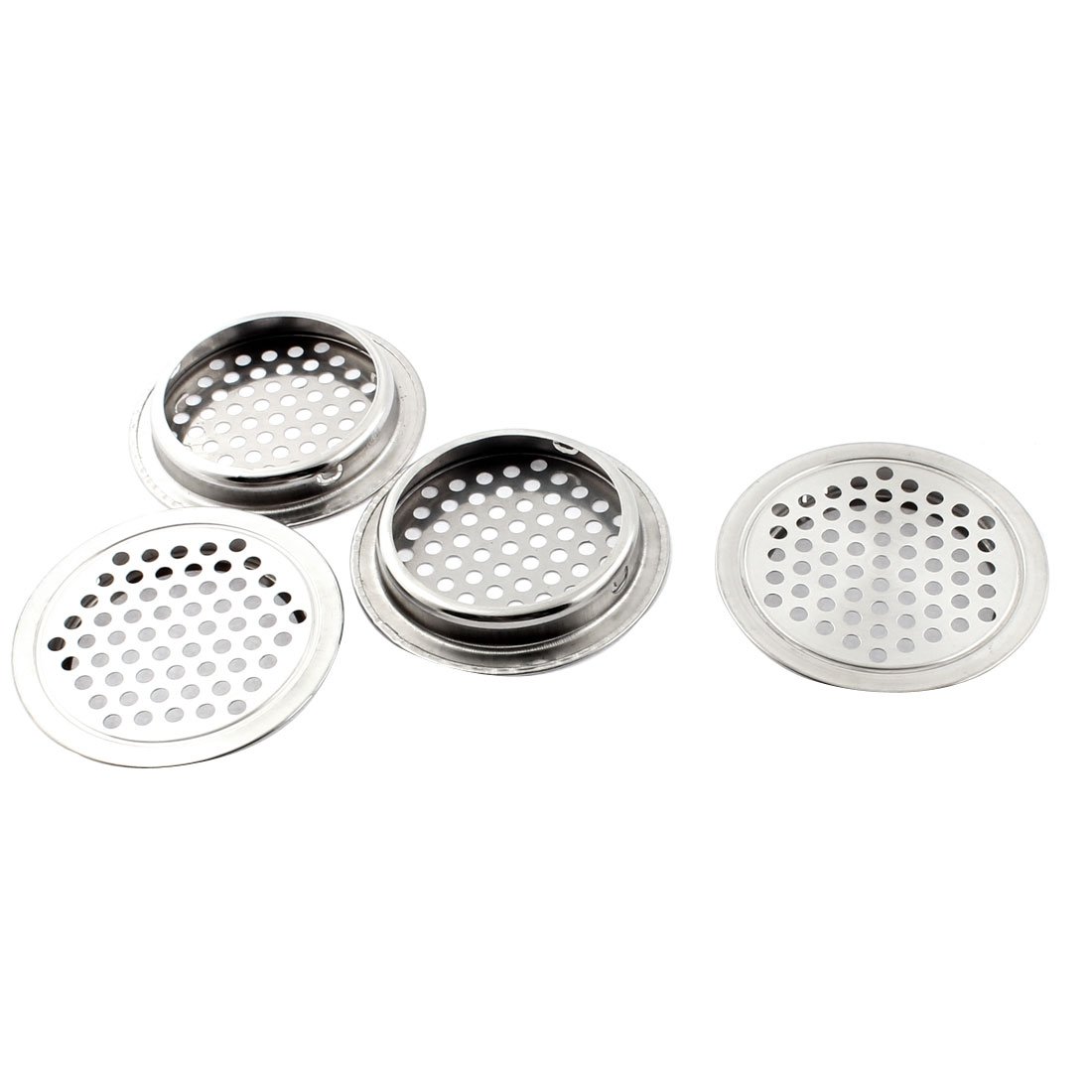 Uxcell Silver Tone Sourcing Map Round Kitchen Mesh Hole Air Vent Louver 65Mm Dia 4Pcs
