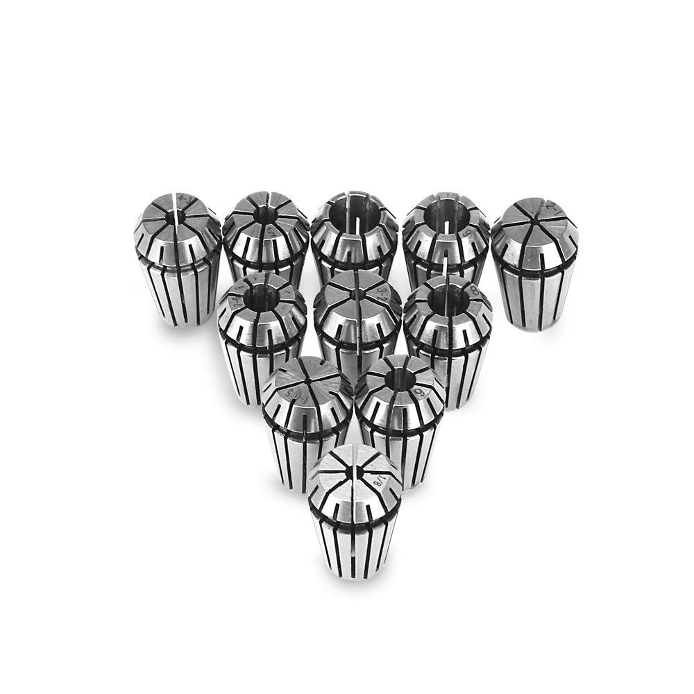 Ensemble de pinces ER16, 11 PCS ER16 pince de serrage 1-10mm ER-16 pince à ressort pour machine de gravure CNC et outil de fraisage de tour par craftsman168