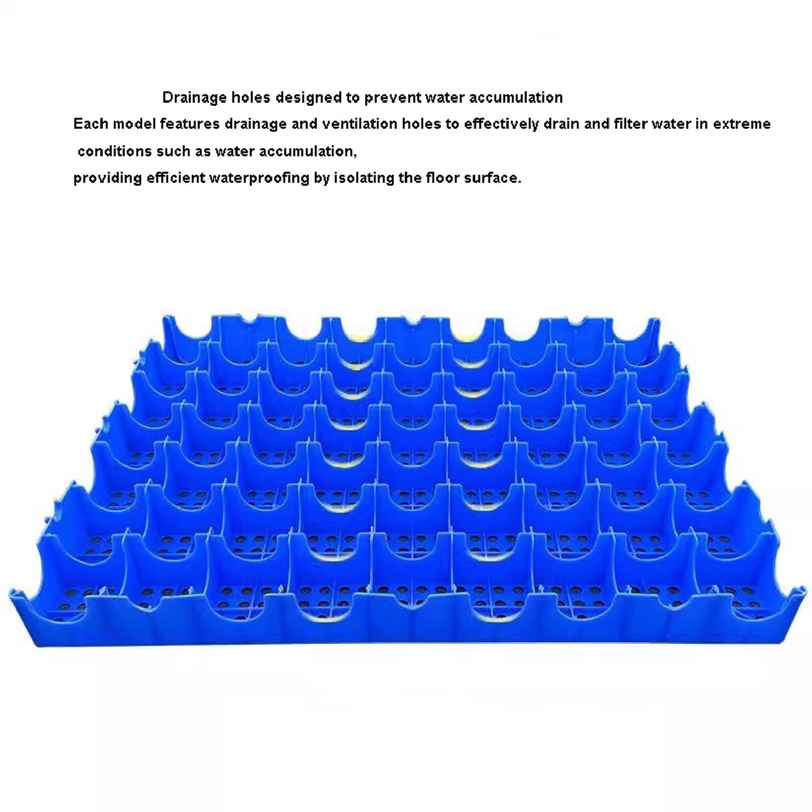 Paleta de plástico resistente al agua entrelazada, 30 x 30 cm, 3 cm de grosor, resistente, apilable, ventilada, solución de almacenamiento para sótanos (paquete de 10)