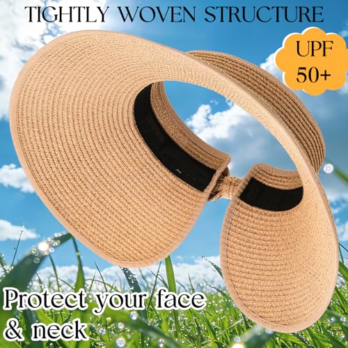 Sombrero Visera para Mujer con Ala Ancha y Moño miniatura 4
