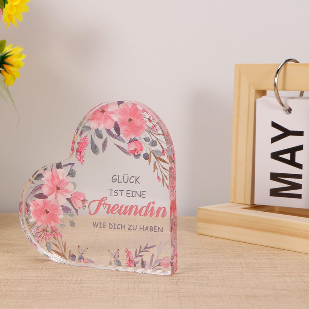 Herzförmige Acryl-Deko - Besonderes Geschenk Für Beste Freundin