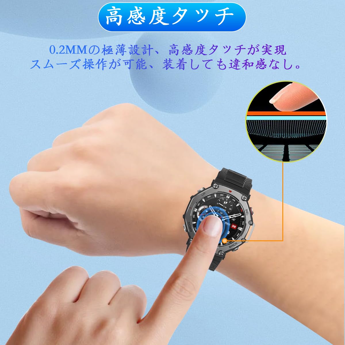 Amazon.co.jp: 【3枚セット】 対応 Amazfit T-Rex 3 ガラスフィルム 