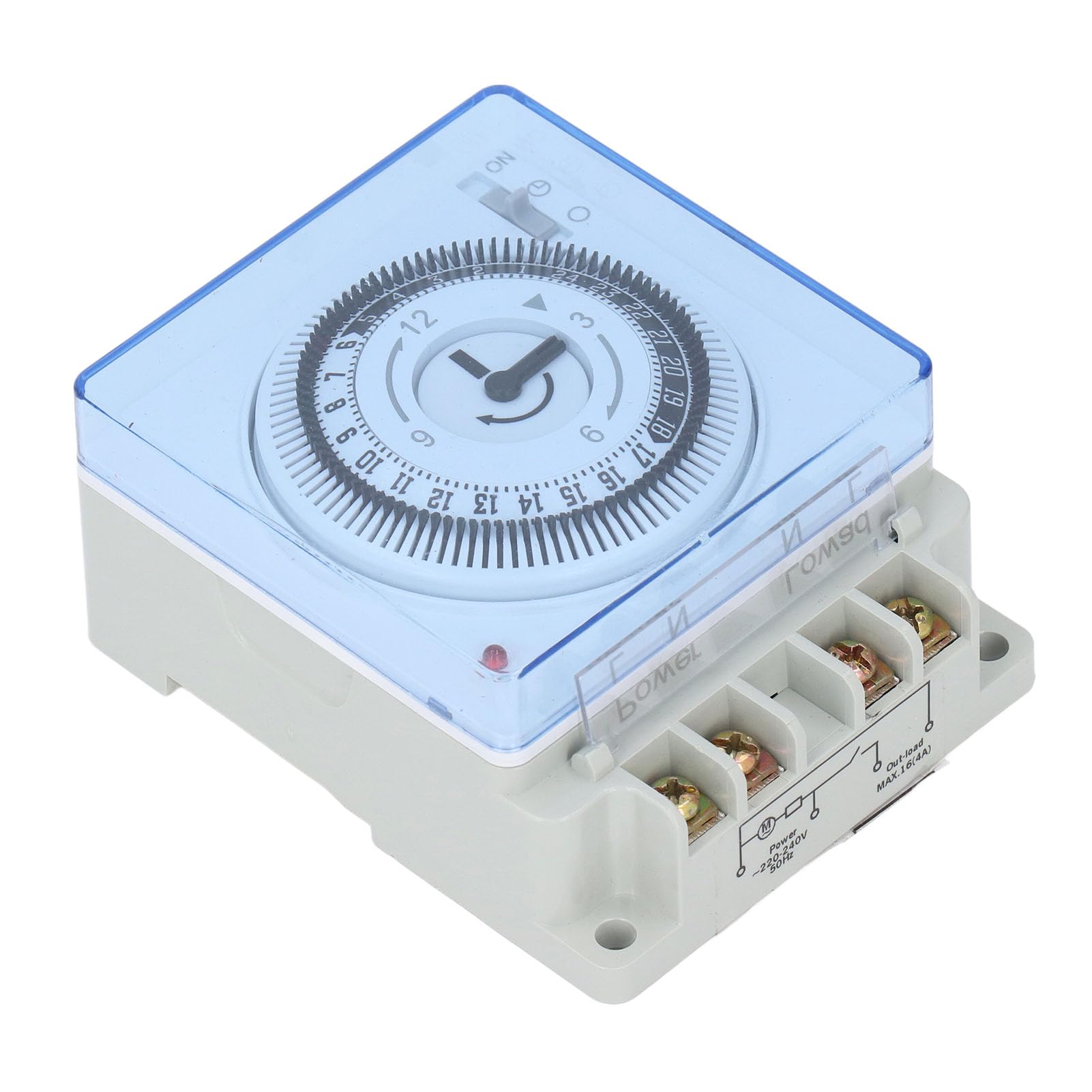 Generic Minuterie Mécanique 24 Heures, Contrôle Pratique et Mise Hors Tension Automatique pour Le Contrôle de L'éclairage et Le Système D'échappement, fabriqué en PC, ABS pour Divers Systèmes