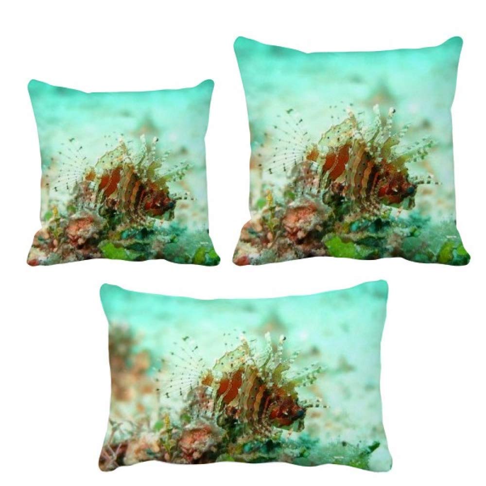 Housse de coussin lionfish océan DIYthinker motif organisme marin