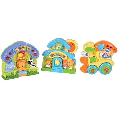 Constructivo Playthings cpx-1216Tablas de Actividad Musical con Luz y Sonidos Juego de 3