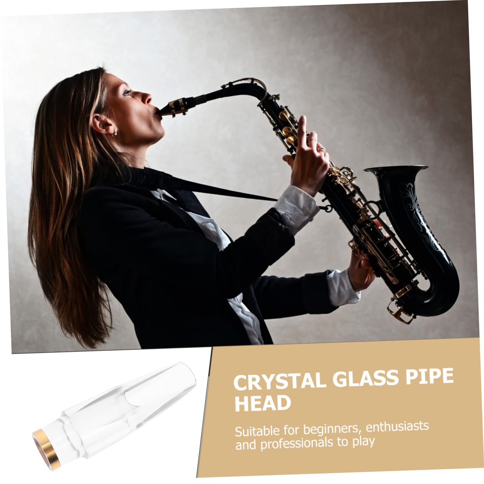 ibasenice 3stücke Alto Saxophon Zubehör Langlebiges Transparentes Mundstück Saxophon Exquisites Design Hervorragender Für Musikalische Darbietungen Und Dekoration