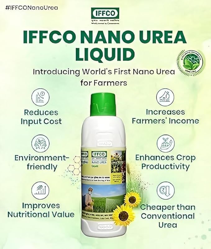Image of Nano Urea Liquid for All Plants - Garden Growth & Nutrition Booster - 500 ML (1)
