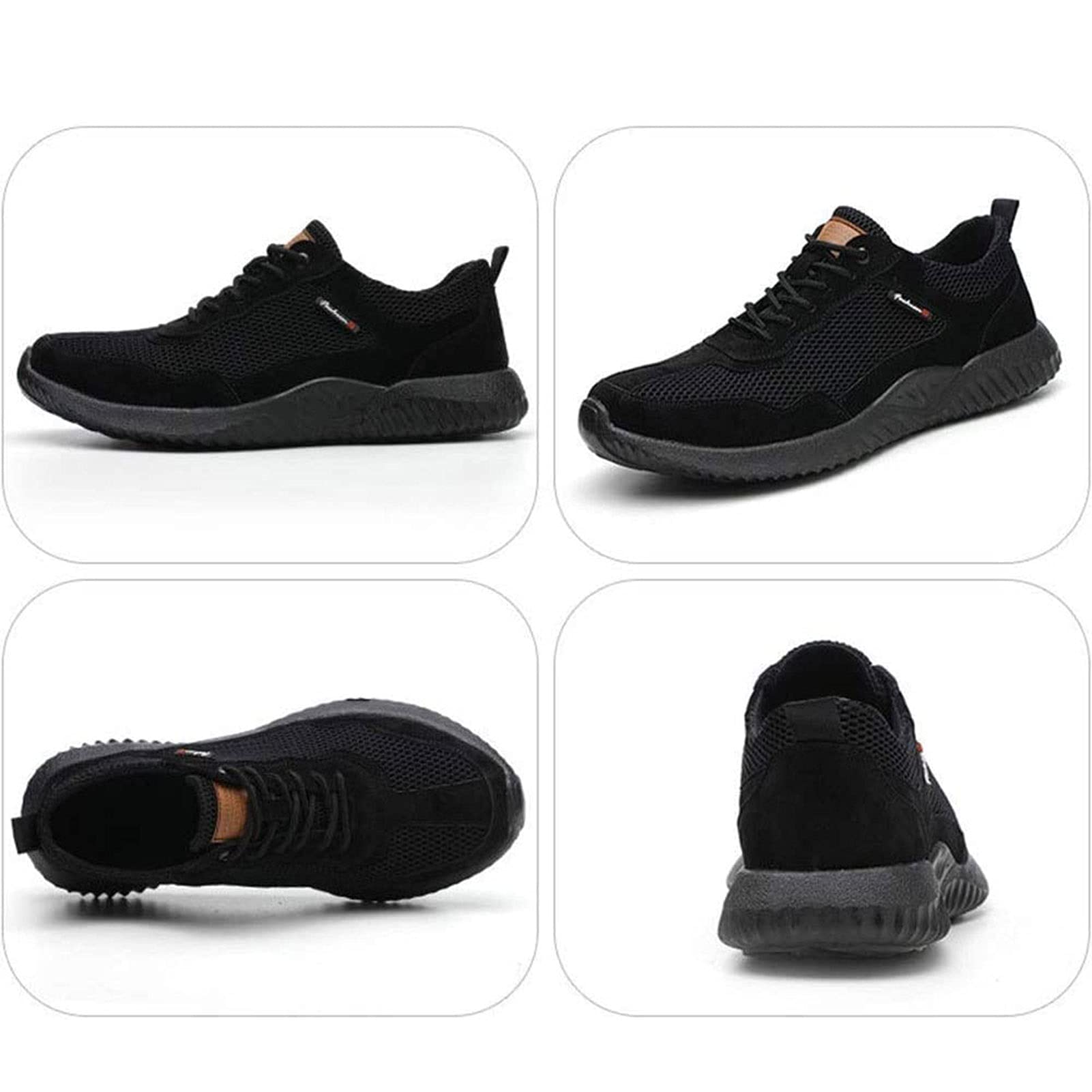 Veiligheidsschoenen Voor Heren Werkschoenen Dames Lichtgewicht Ademende Industriële Constructieschoen,Beige-46EU