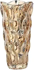 Vaso de vidro grosso primeira linha flores, decoração, sala (Ambar)