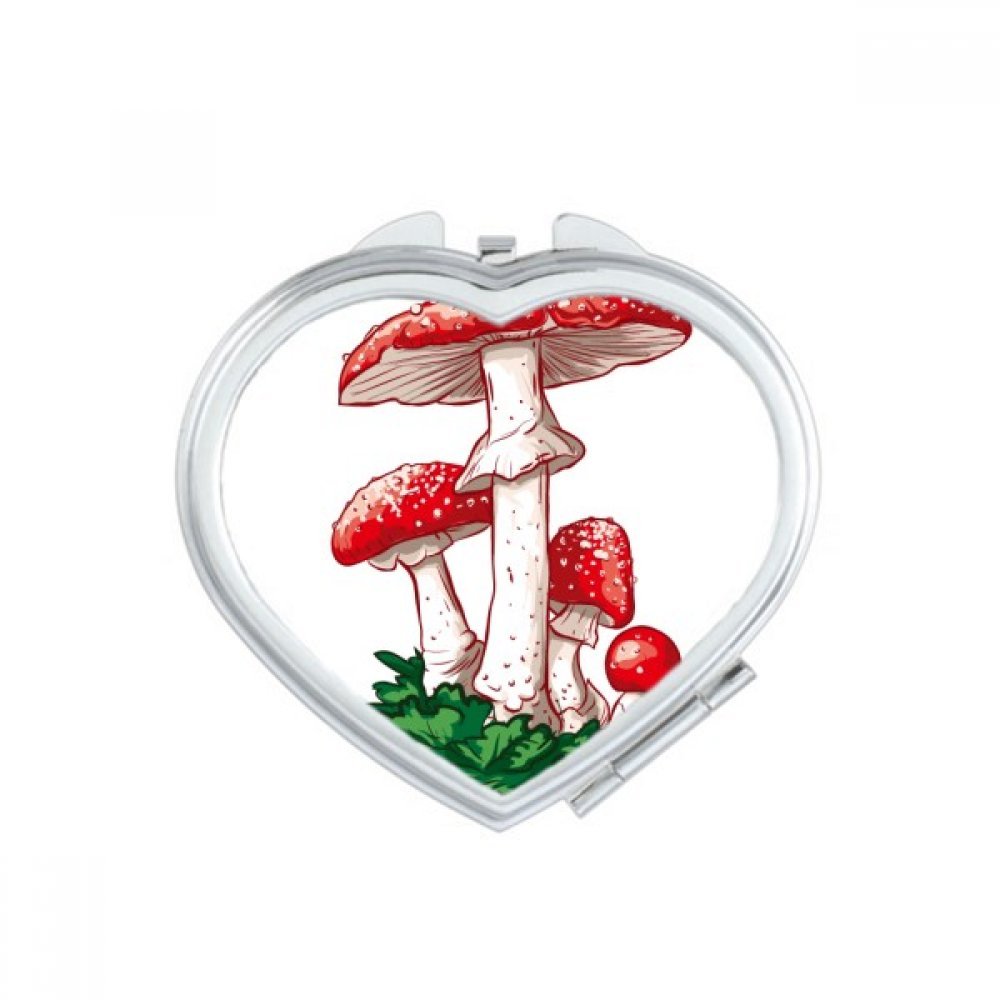 Miroir de poche fait main champignon rouge vénéneux compact pour miroir de maquillage