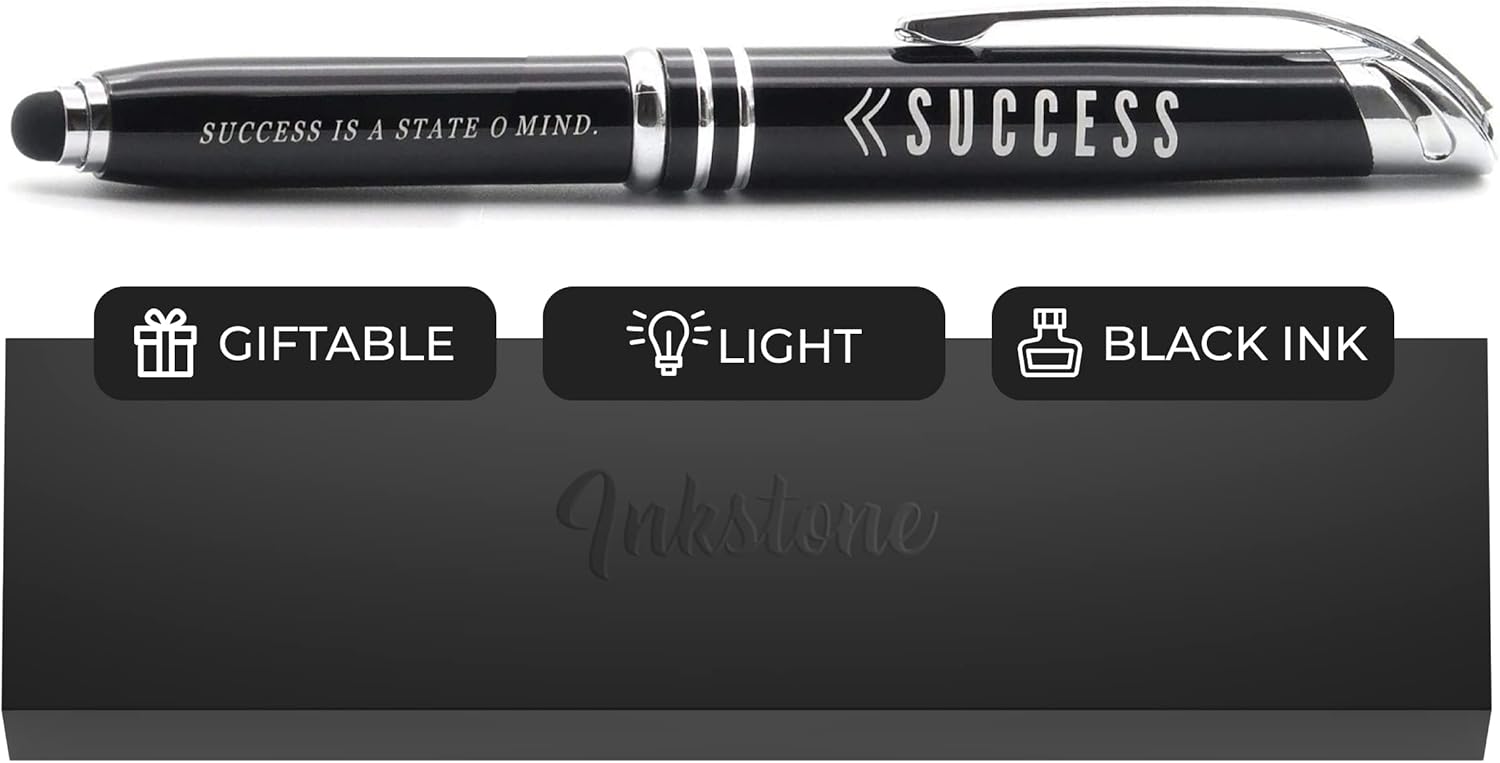 Inkstone Success Motivational Business Penlight with Illuminated Writing Tip and Stylus