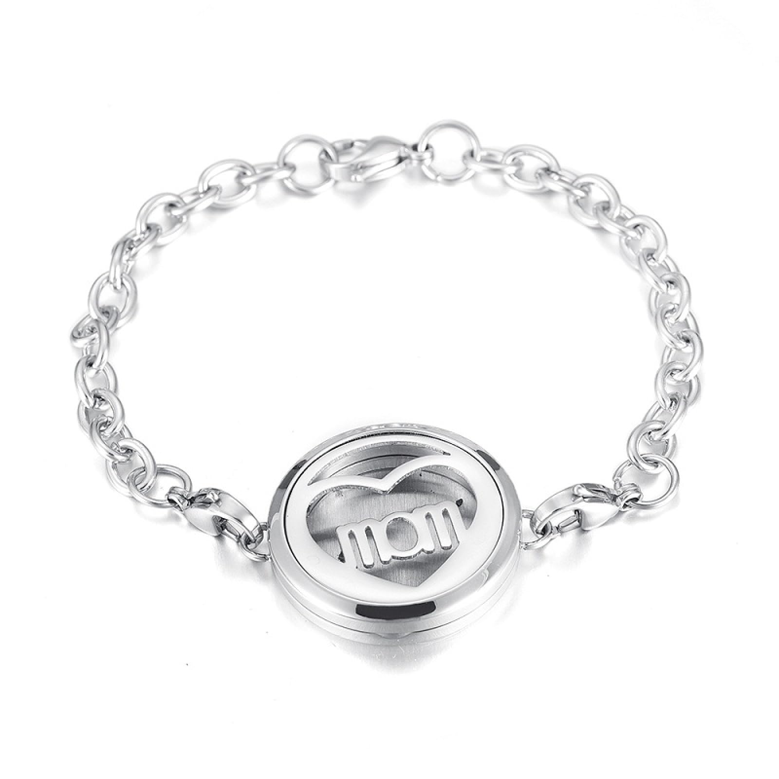 Hollow Love MOM Difusor de aceites Esenciales de Acero Inoxidable Perfume 12 Almohadillas Recuerdo, 1,18 cm