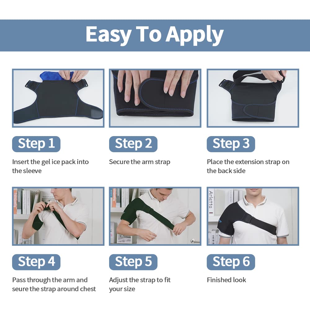 NEWGO Shoulder Ice Pack Rotator Cuff Cold Therapy, Reusable Ice Pack