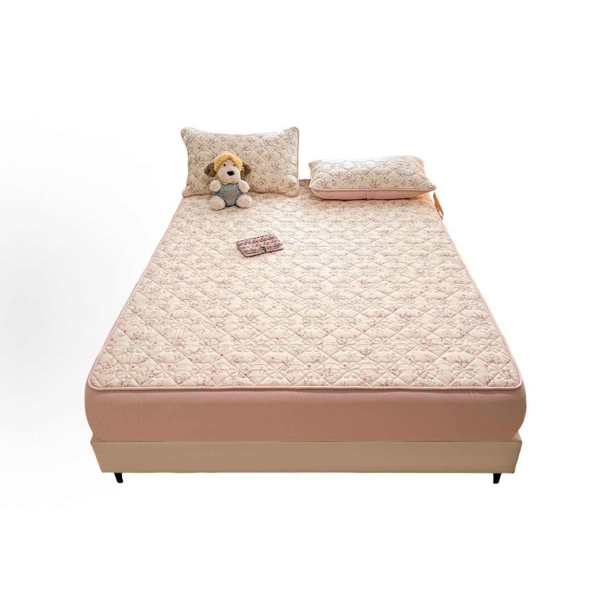 Single Plush Deep Pocket Crystal Velvet Fitted Sheet, Warm Winter Protector(Pink,150 * 200cm)