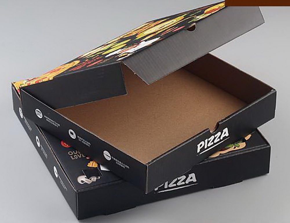 Gentle Meow Pack Of 50 Plain Pizza Boxes (7 Inch) Disposable Paperboard Takeout Boxes, Black : Industrial & Scientific
