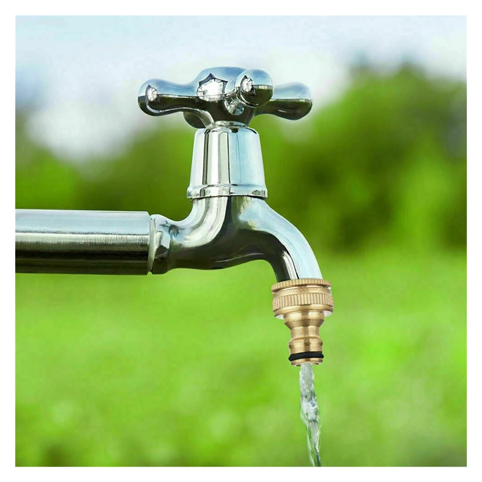 Mosiężny adapter do kranu, G3/4 "do G1/2" aerator złącze gwintowe węża pralki zmywarka ogrodowa(2pcs)