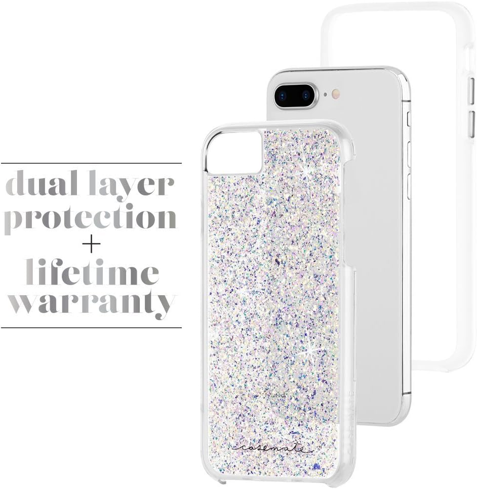 Case-Mate - iPhone 8 Plus Case - Twinkle - Reflective Foil Elements - Protective Design - Stardust
