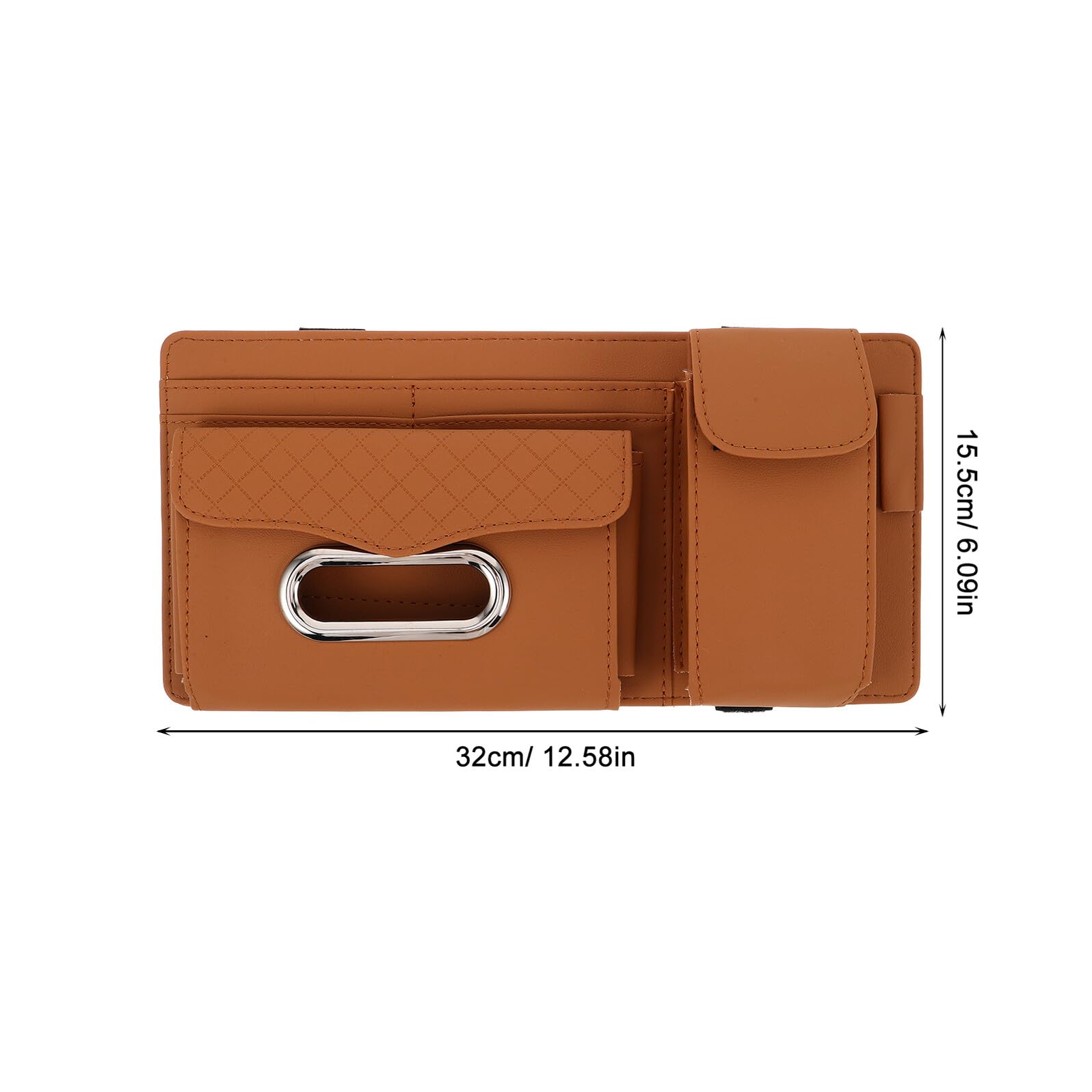 UPKOCH Portaocchiali per Auto 2 Pezzi Clip per Visiera Parasole in PU Resistente Organizer Multifunzionale per Occhiali da Sole Supporto Compatibile Auto e Suv Accessorio Salvaspazio