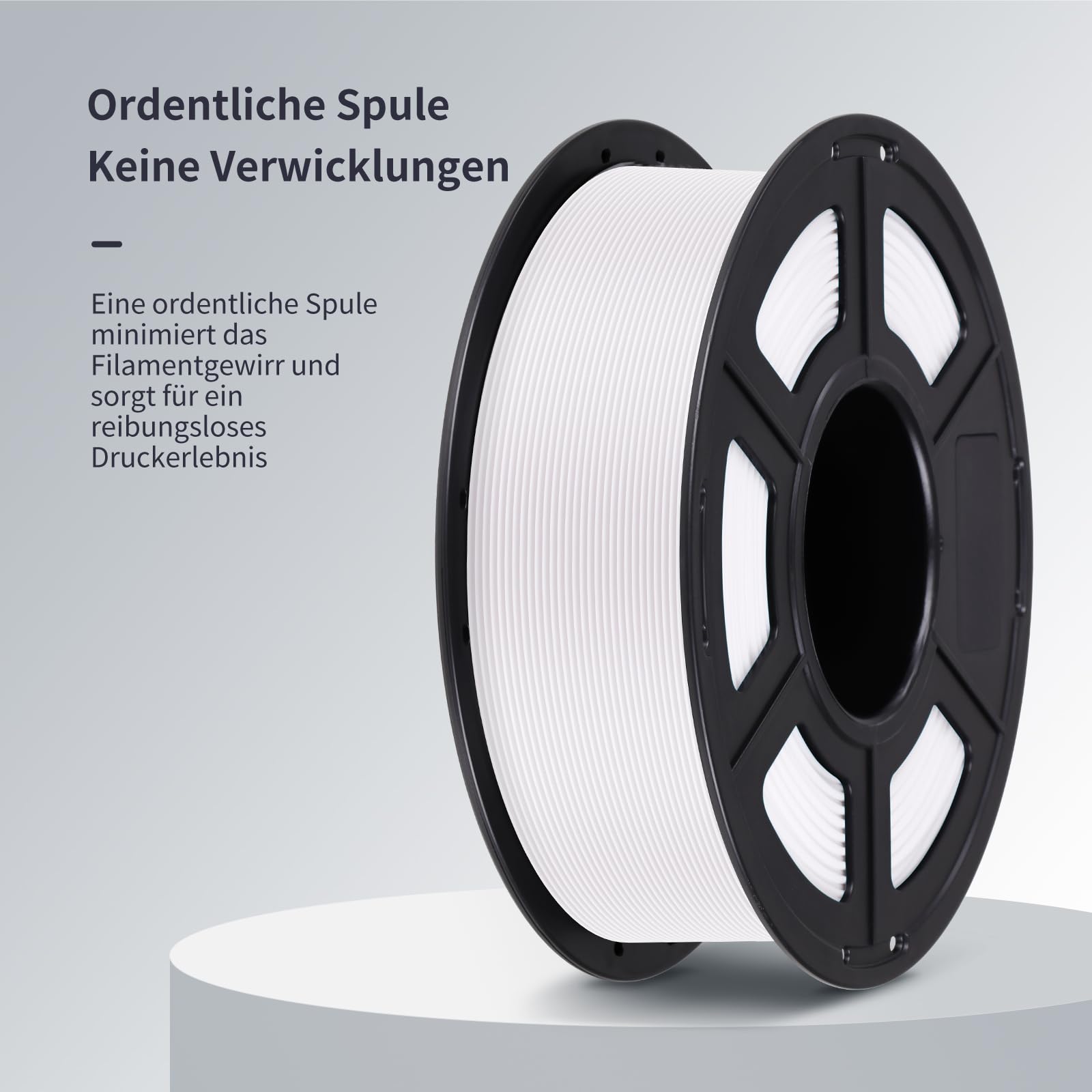 ANYCUBIC PLA Filament 1.75mm Weiß 2KG, 3D Drucker Filament, Filament-3D-Druckmaterialien, Intelligente Identifikation
