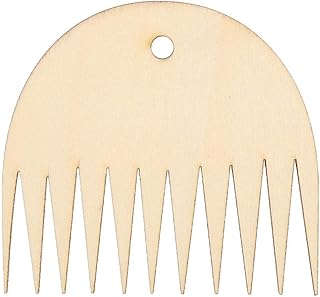 Ferramentas trançadas faça você mesmo, pente de tear de madeira durável tamanho razoável ferramenta de tecelagem de tapeçaria sem rebarbas para amantes de tecelagem