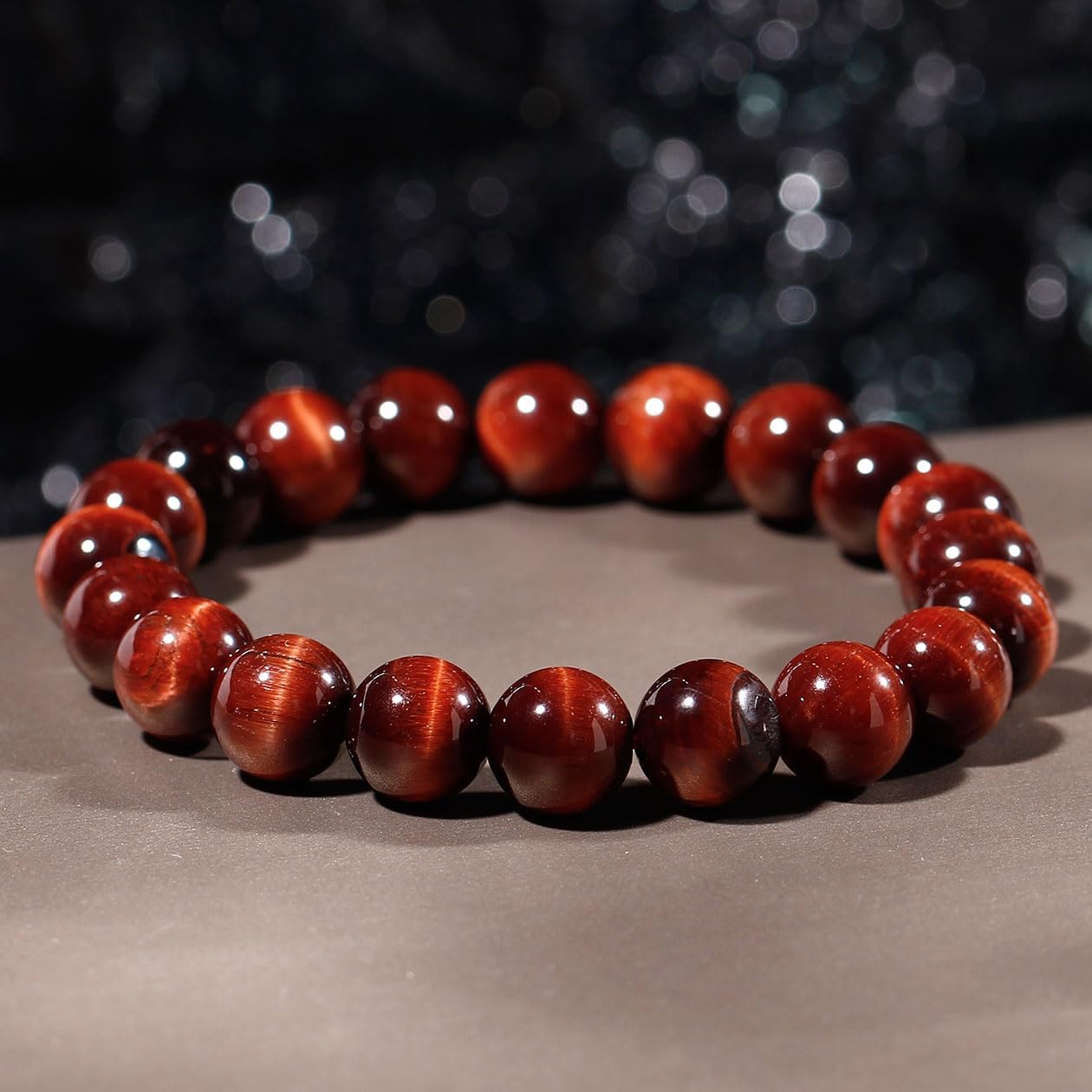 Gem Semi Precious Gemstone Beaded Bracelets Spiritual Crystals Unisex Stretch Bracelets for Women and Men 10mm Round Beads - Image 5