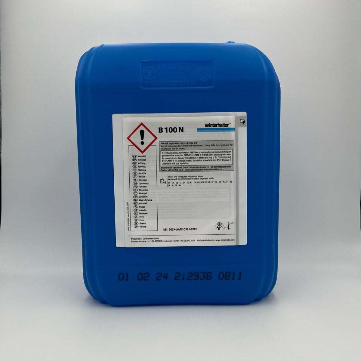 Winterhalter Detergente Professionale Lavastoviglie Industriale - Kit 3 Pezzi (2x F420e Detergente Liquido + 1x B100N Brillantante) - 6.7 L Detersivo Liquido per Ho.Re.Ca.