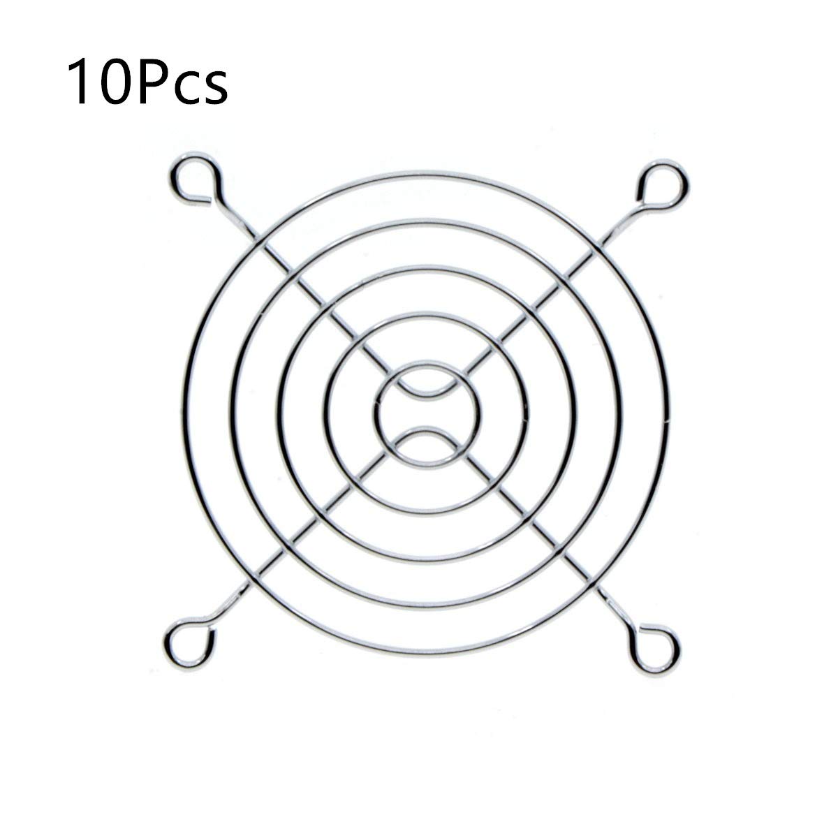 10 unids Fan Grill 3.150 in Metal Axial Cooling Fan Finger Guard Protector Grill para PC Ventilador 2