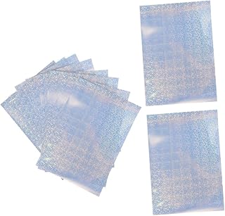 Ciieeo Papel De Impressão Papel Fotográfico Brilho Adesivos Papel Fotográfico Brilhante Rotulagem Adesivos 10 Folhas Transparente Adesivo Holográfico Papel Decalque Papel Arco-Íris